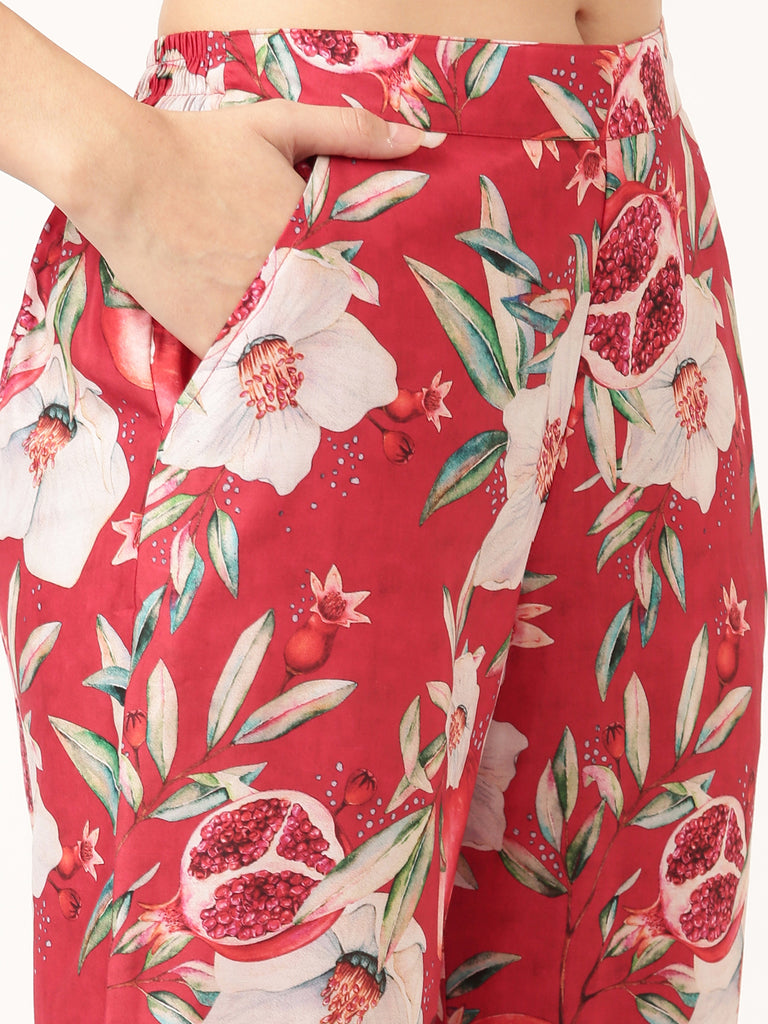 Muslin PJ Set- Cherry Red Tropical Fruit-Muslin Pj Set-Bannoswagger