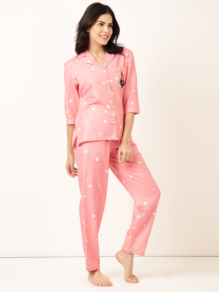 Muslin Coords - Peachy Starburst Pattern-Muslin Lounge-Bannoswagger