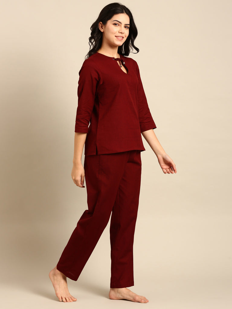 Ruby Red Pure Cotton Coords-Luxe Cotton Coords-Bannoswagger