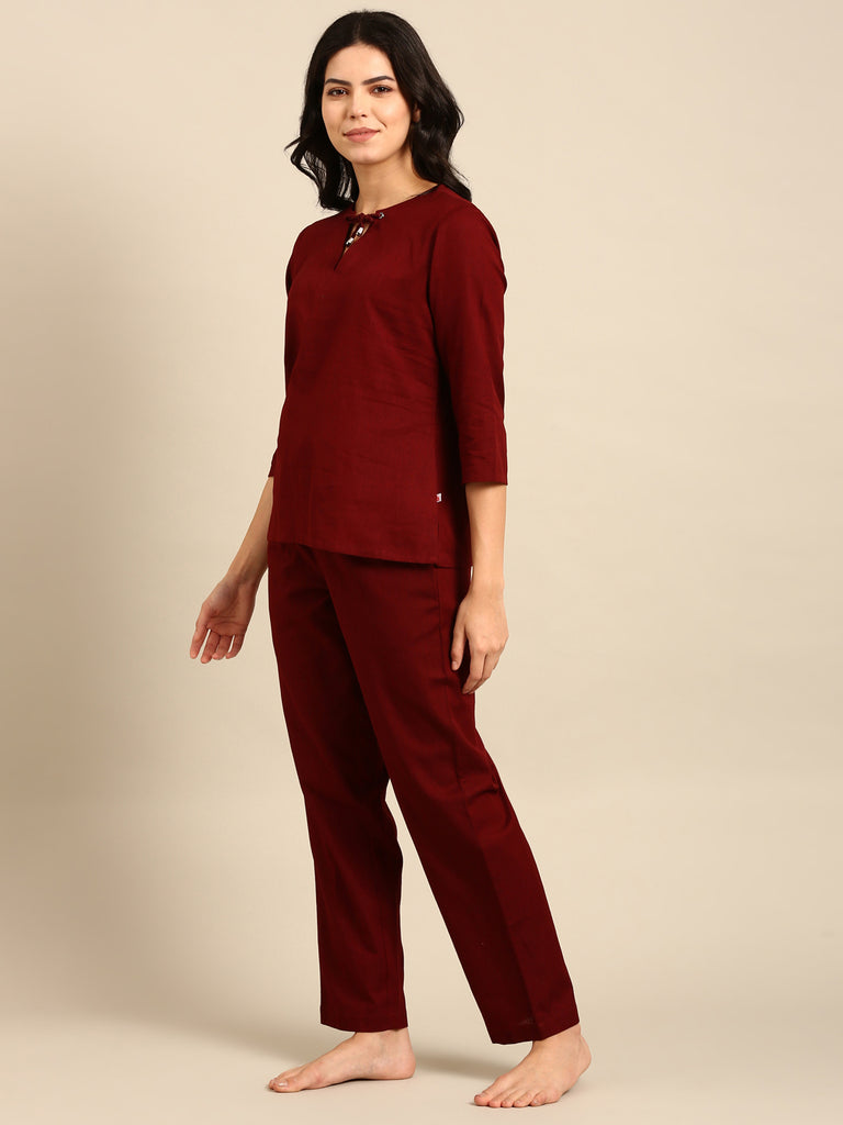 Ruby Red Pure Cotton Coords-Luxe Cotton Coords-Bannoswagger