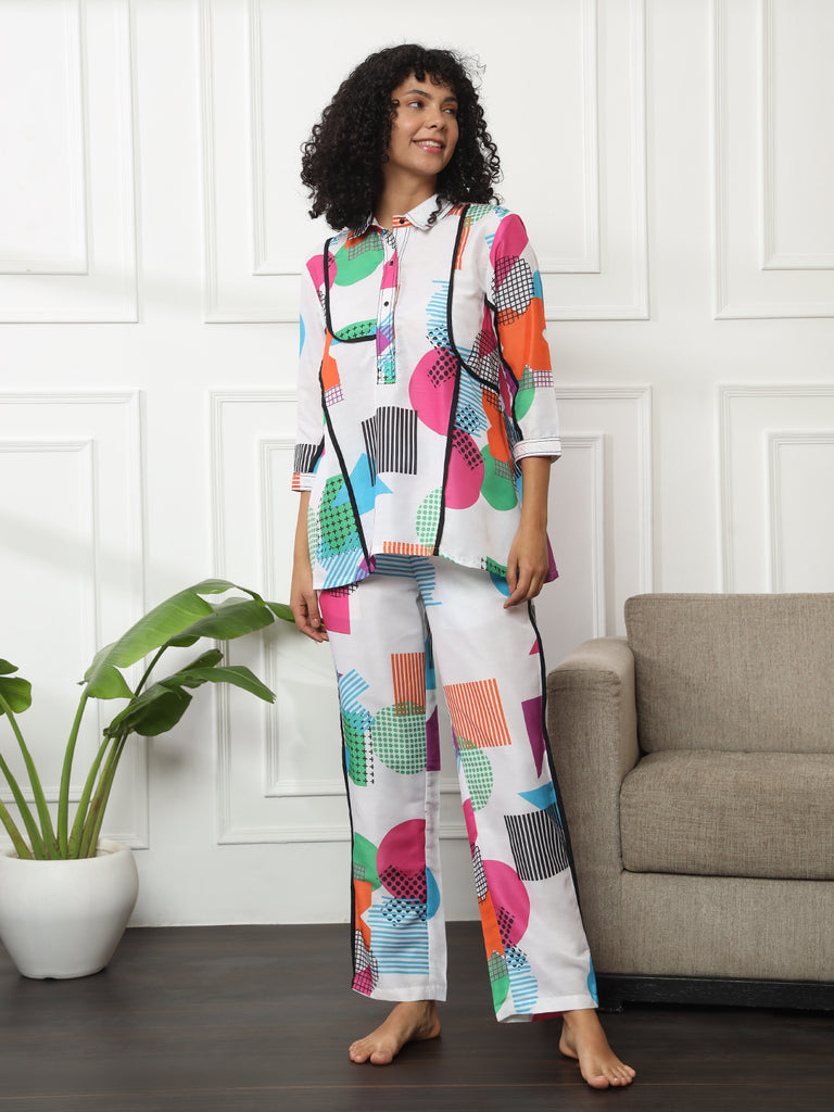 Muslin Coords- Multicolor Print-Muslin Lounge-Bannoswagger