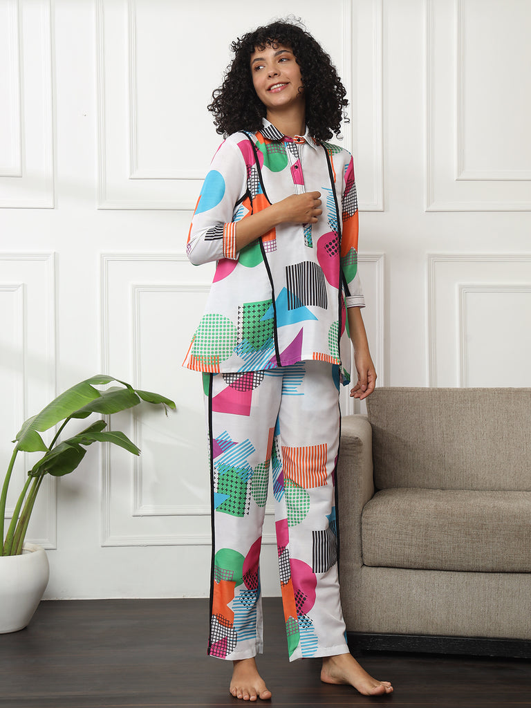 Muslin Coords- Multicolor Print-Muslin Lounge-Bannoswagger