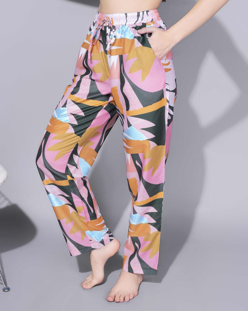 Muslin Coords- Tropical Abstract Pink-Muslin Lounge-Bannoswagger