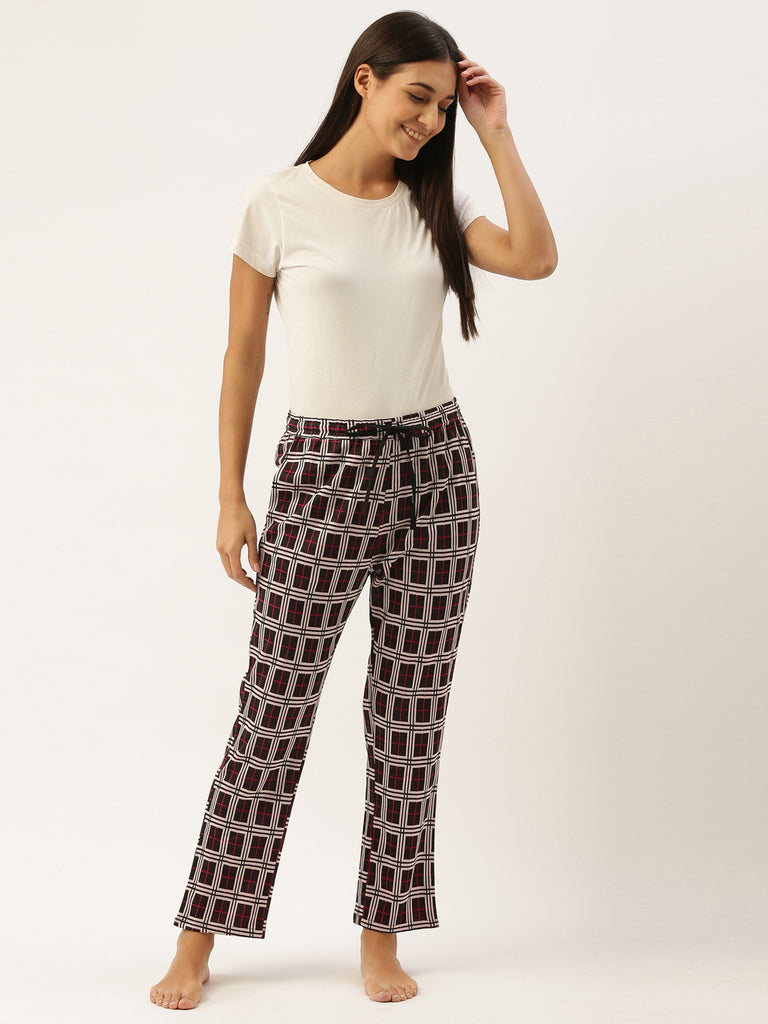 Women Black & Green Checks Print Lounge Pants (Pack of 2)-Super Sale 399-Bannoswagger